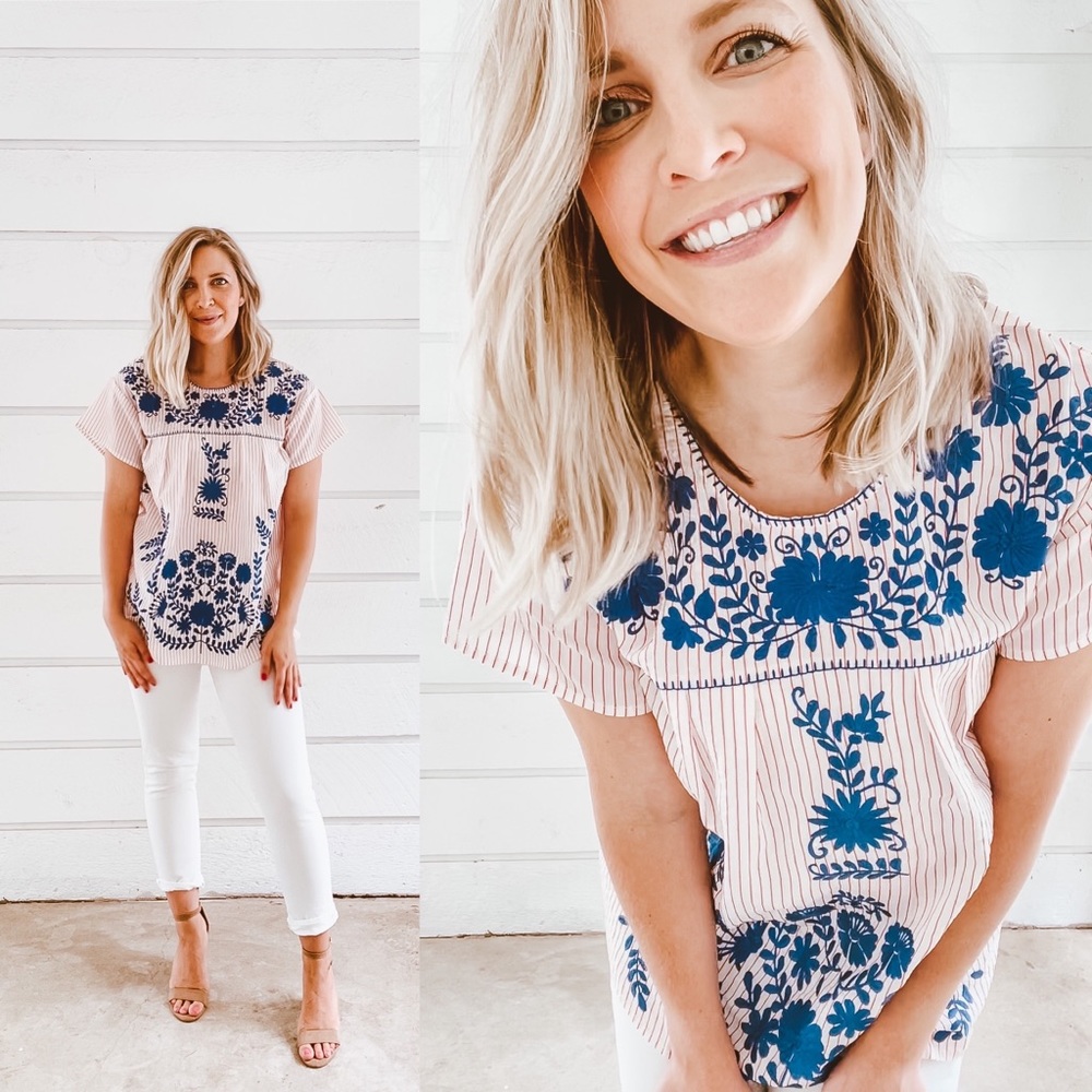 Floral Embroidered Top